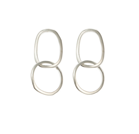SETA  dangle earrings two hoops